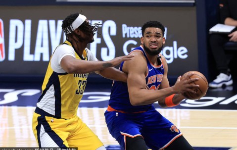 唐斯24+15布伦森23分 尼克斯逆转步行者总分1-2